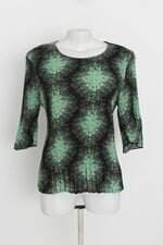 blusa kafenji feminina estampada com plissado