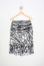 saia letage feminina estampada com meio forro e pregas