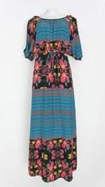 vestido Oh, Boy feminino estampado com faixa na cintura e recortes