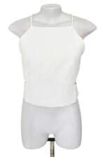 blusa Shoulder feminina branca com recortes