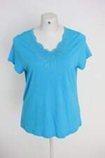 blusa white stag feminina azul com bordado