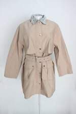 trench-coat carval paris feminino bege com recortes