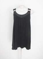 vestido barreds feminino preto com aplique