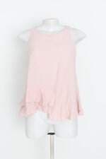 blusa feminina rosa com babado