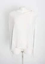 blusa marisa feminina off white com brilho e recortes