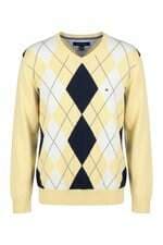 Suéter Masculino Tommy Hilfiger Xadrez Amarelo