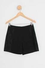 shorts C&A feminino preto com renda