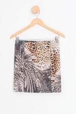 saia colcci feminina animal print