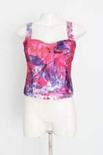 cropped feminino colorido com bojo e forro