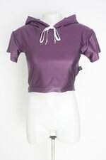blusa cropped feminino roxo