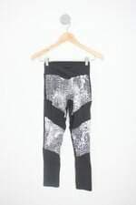 calça legging feminino ESTAMPADA com recortes e transparência