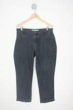 calça jeans feminina azul com aplique e brilhante