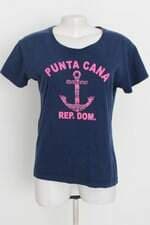 blusa feminina azul marinho e rosa com silk