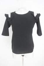blusa riachuelo feminina preta com recortes