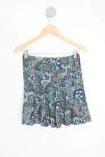 saia zara feminina colorida com peplum