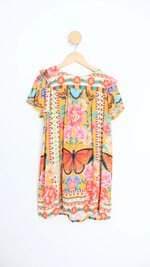 vestido das meninas kids estampado 