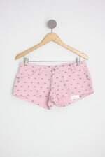 shorts feminino rosa estampado
