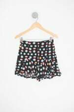 shorts zara feminino estampado com transparência