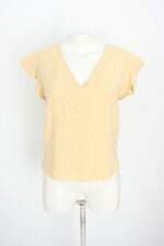 blusa marfinno feminina estampada com barra mullet