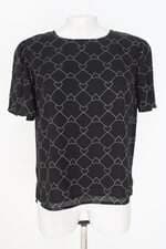 blusa renner feminina preta estampada