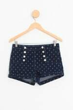 shorts jeans almost famous feminino azul com silk