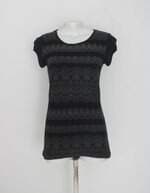blusa cast feminina preta com silk