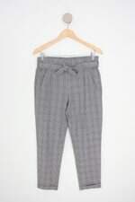 calça de tecido zara feminina xadrez com barra italiana 