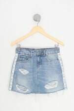 saia jeanswear feminina azul