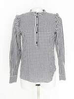 blusa H&m feminina xadrez com babado