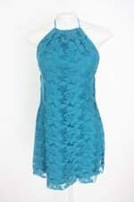 vestido zara feminino azul com forro
