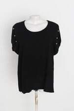 blusa secret glam feminina preta com aplique