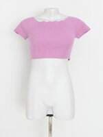 blusa dot feminina roxa