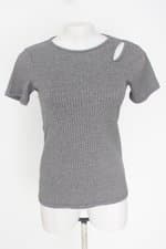 blusa marisa feminina cinza com recortes