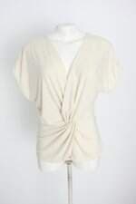 blusa pernambucanas feminina bege com franzido