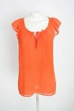 blusa pernambucanas feminina laranja com plissado