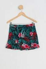 saia C&A feminina floral com recortes