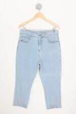 calça jeans sawary feminina azul com aplique