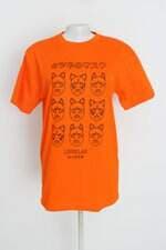 camiseta masculina laranja com silk