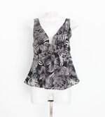 regata my place feminina estampada com meio forro e tule