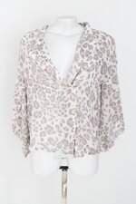 camisa canal feminina estampada com transparência