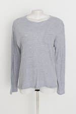 camiseta manga longa foxton masculina azul mescla