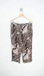 calça de tecido feminina estampada