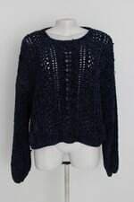 blusa forever21 feminina azul com transparência