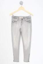 calça de sarja Zara feminina cinza