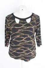 blusa feminina estampada com recortes