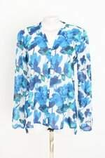 camisa riachuelo feminina floral com fenda e transparência