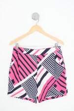 shorts lily belle feminino estampado com forro e pregas
