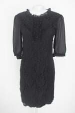 vestido karamello feminino preto com forro e recortes
