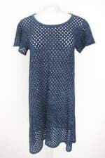 saída de praia karamello feminino preto e azul