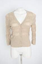blusa C&A feminina dourada com transparência